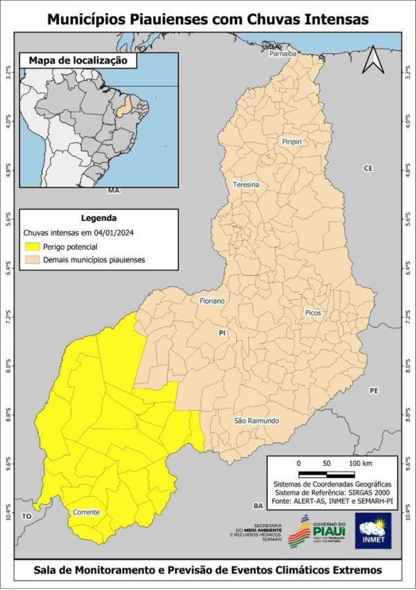  INMET emite alerta para chuvas intensas em 26 munic&iacute;pios do Piau&iacute;(Imagem:Divulga&ccedil;&atilde;o)