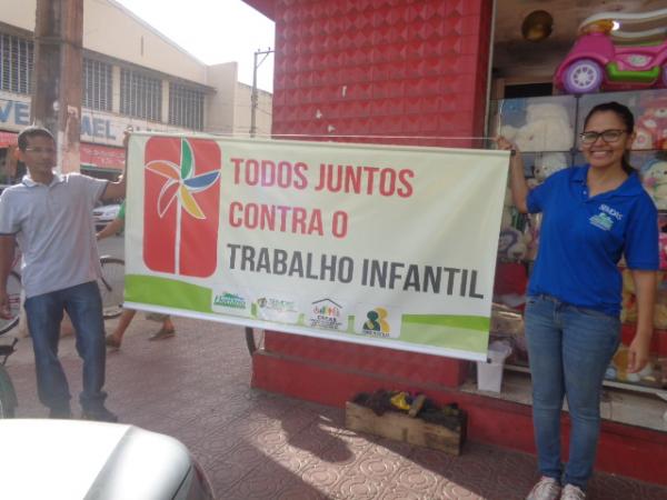 SEMDAS promove a&ccedil;&otilde;es contra o trabalho infantil em Floriano.(Imagem:FlorianoNews)