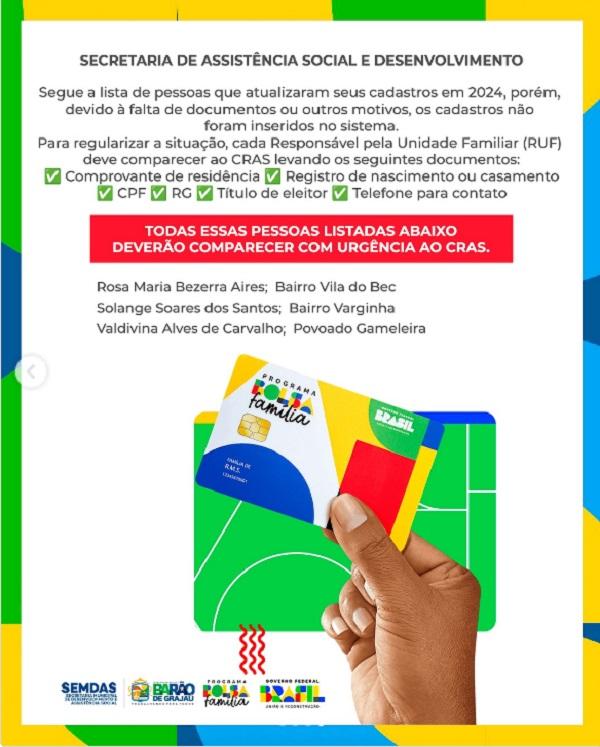  Benefici&aacute;rios do Bolsa Fam&iacute;lia devem atualizar cadastro para evitar bloqueio(Imagem:Divulga&ccedil;&atilde;o)