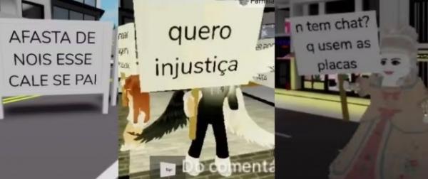 A revolta do Roblox: jogadores fazem protesto virtual após restrição do chat para crianças(Imagem:Reprodução/X)